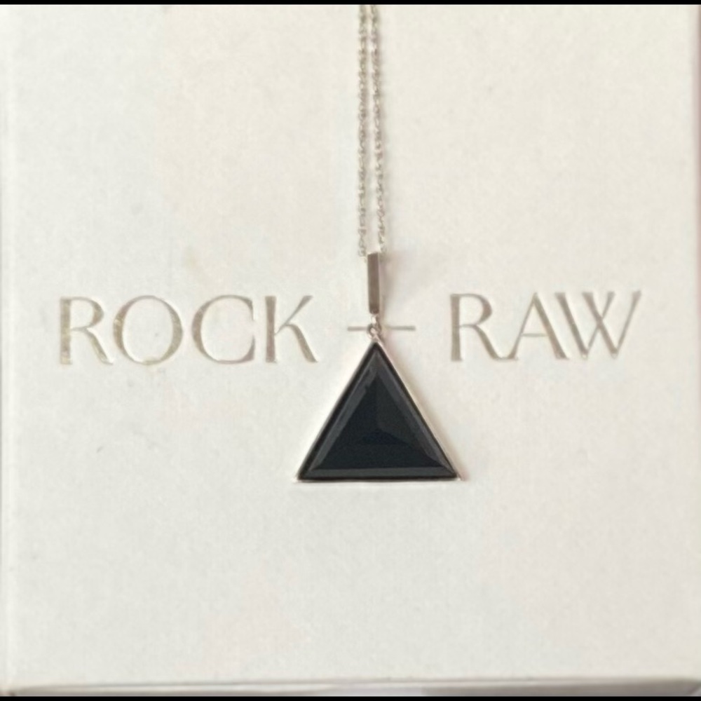 Rock and Raw Onyx guardian necklace